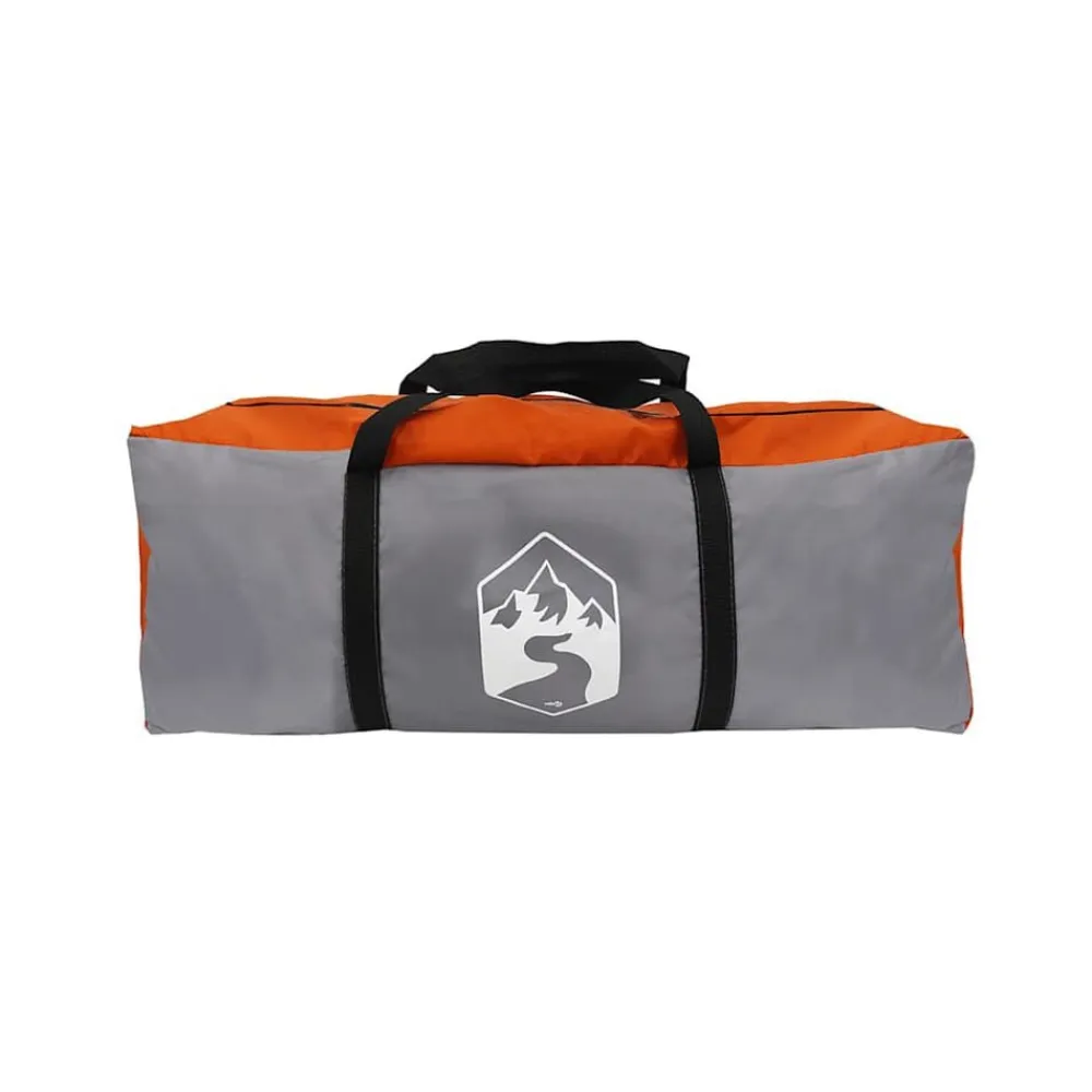 vidaXL Tienda de campaña familiar túnel 6 personas impermeable naranja Gris y naranja Discount