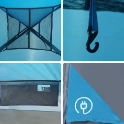 vidaXL Actividades Al Aire Libre-Tienda de campaña familiar iglú 6 personas impermeable