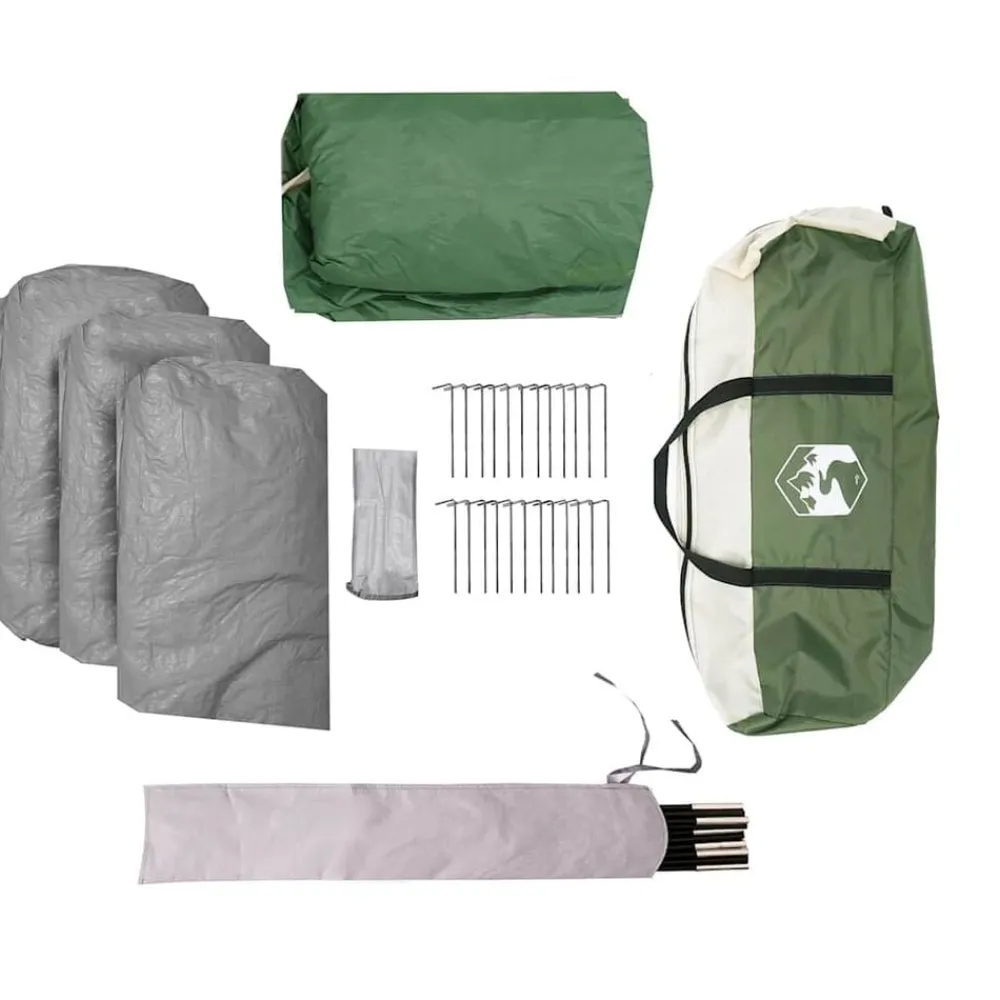 vidaXL Actividades Al Aire Libre-Tienda de campaña familiar iglú 6 personas impermeable
