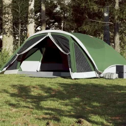 vidaXL Tienda de campaña familiar para 6 personas impermeable Verde Outlet