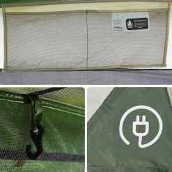 vidaXL Tienda de campaña familiar para 6 personas impermeable Verde Outlet