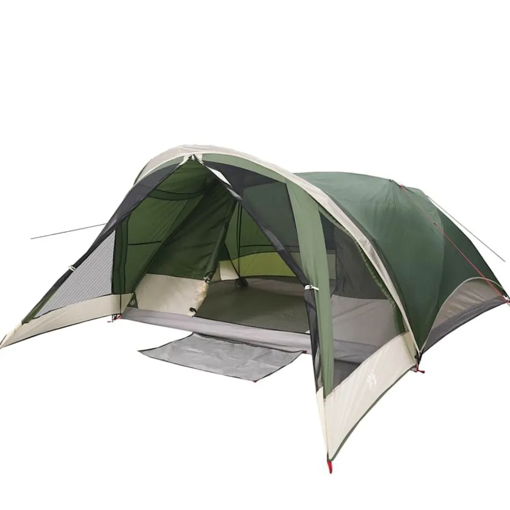 vidaXL Tienda de campaña familiar para 6 personas impermeable Verde Outlet