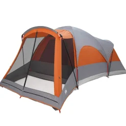 vidaXL Actividades Al Aire Libre-Tienda de campaña familiar túnel 8 personas impermeable naranja