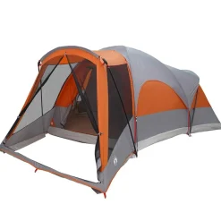 vidaXL Actividades Al Aire Libre-Tienda de campaña familiar túnel 8 personas impermeable naranja