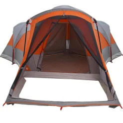 vidaXL Actividades Al Aire Libre-Tienda de campaña familiar túnel 8 personas impermeable naranja