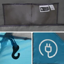 vidaXL Tienda de campaña familiar iglú 6 personas impermeable Azul Clearance