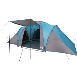 vidaXL Tienda de campaña familiar iglú 6 personas impermeable Azul Clearance