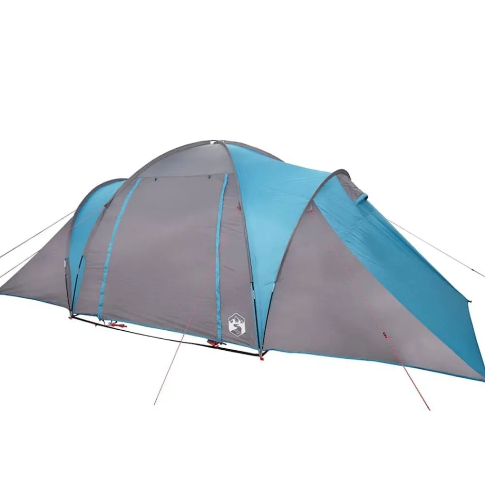 vidaXL Tienda de campaña familiar iglú 6 personas impermeable Azul Clearance