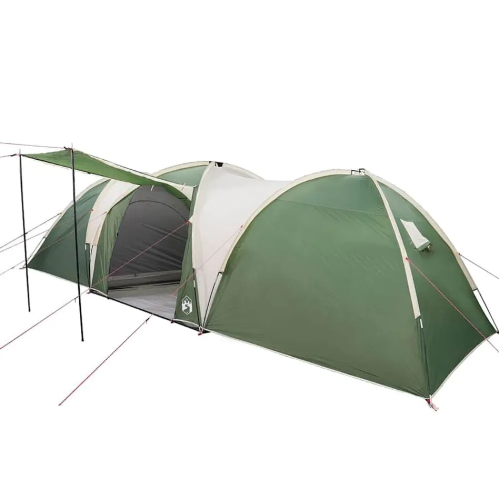 vidaXL Tienda de campaña familiar iglú 8 personas impermeable Verde New