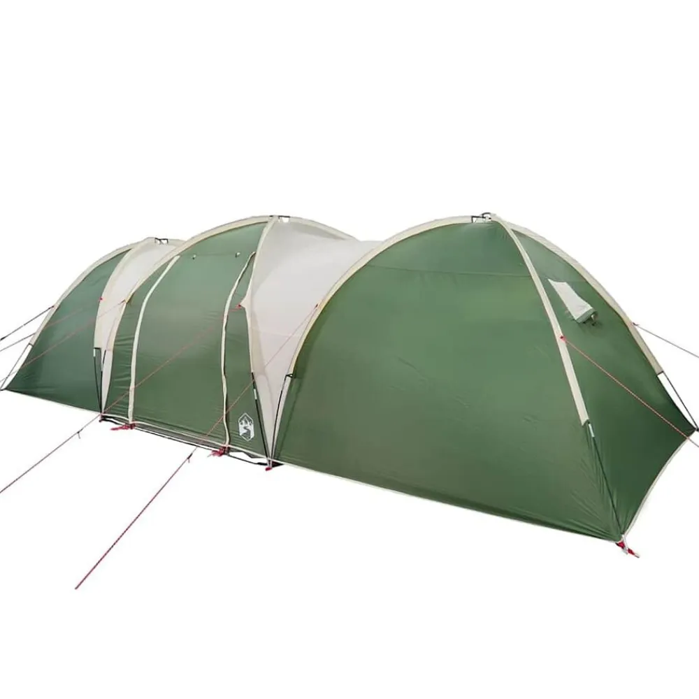 vidaXL Tienda de campaña familiar iglú 8 personas impermeable Verde New