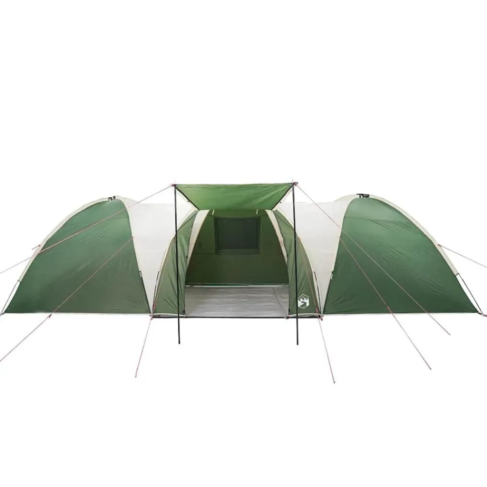 vidaXL Tienda de campaña familiar iglú 8 personas impermeable Verde New