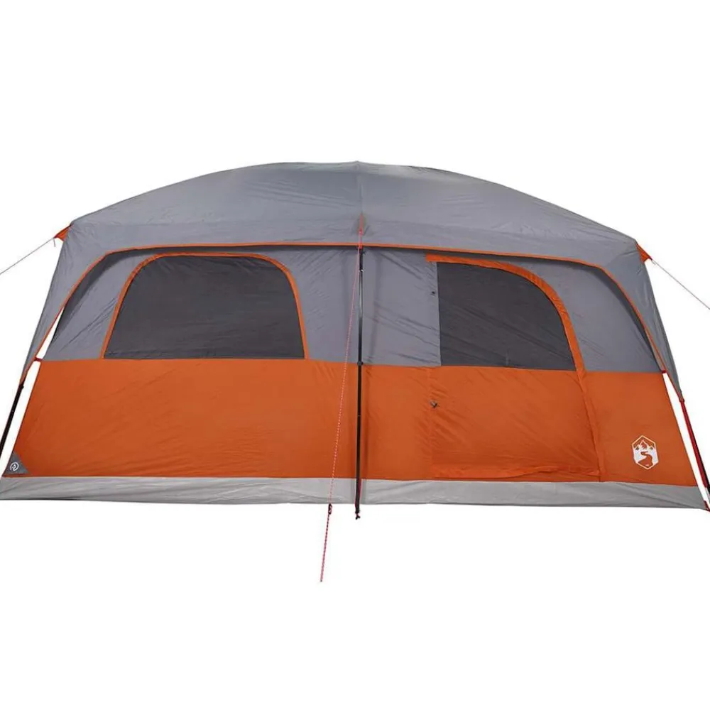 vidaXL Tienda de campaña familiar 8 personas impermeable gris naranja Gris y naranja Online
