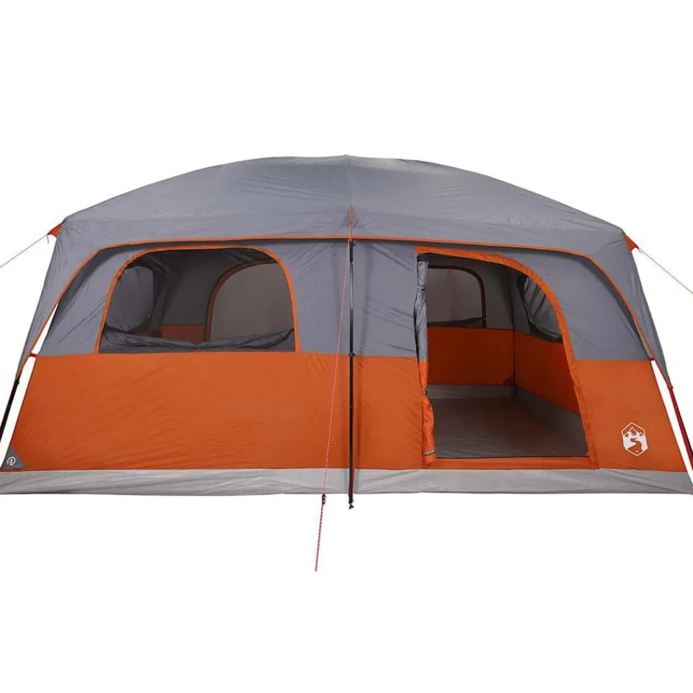 vidaXL Tienda de campaña familiar 8 personas impermeable gris naranja Gris y naranja Online