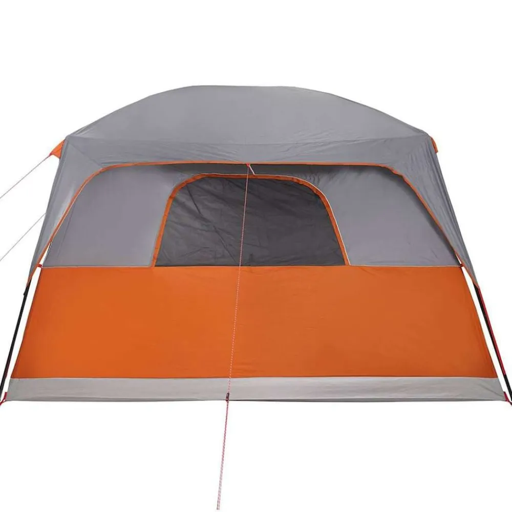 vidaXL Tienda de campaña familiar 8 personas impermeable gris naranja Gris y naranja Online