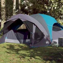 vidaXL Tienda de campaña familiar para 6 personas impermeable Azul Best