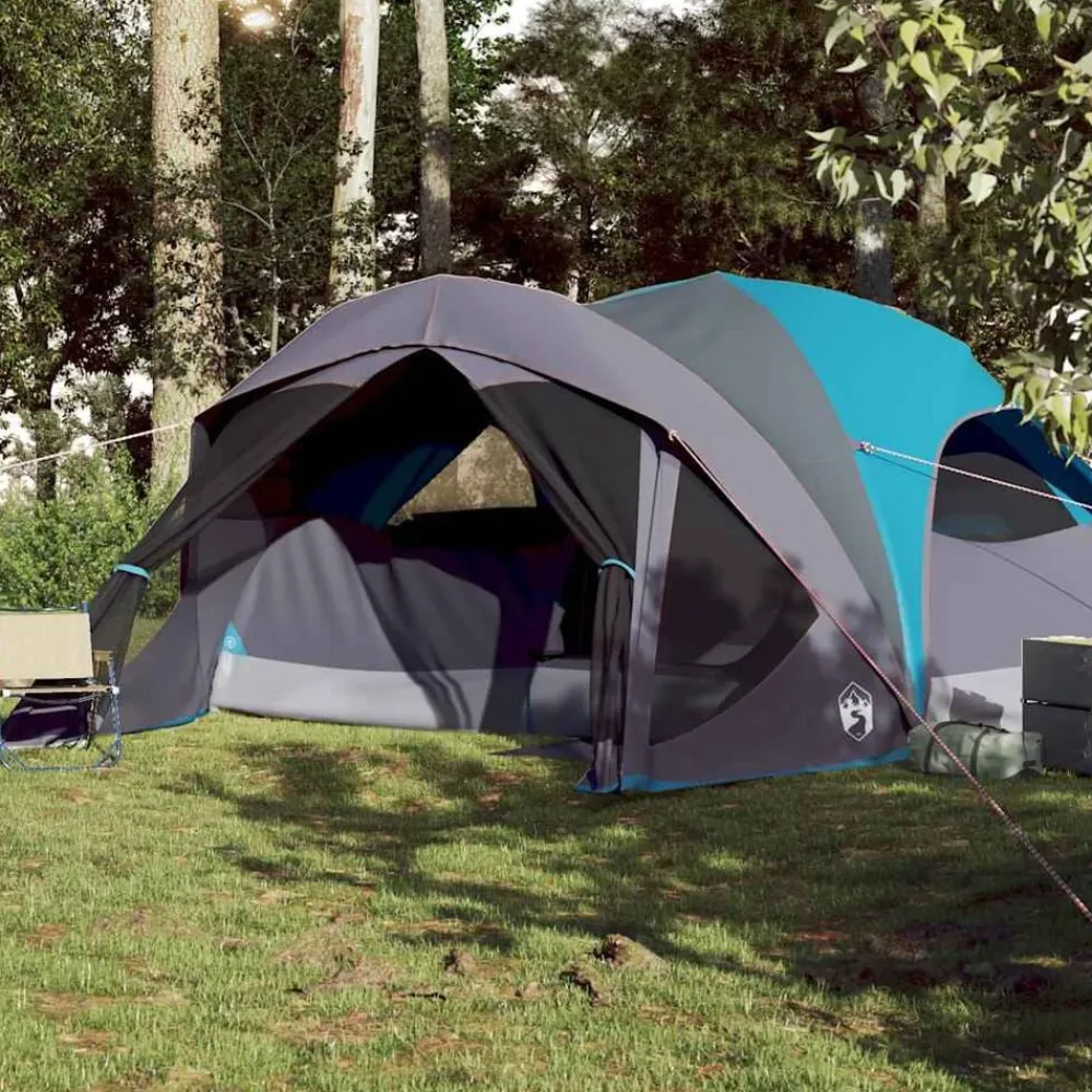 vidaXL Tienda de campaña familiar para 6 personas impermeable Azul Best