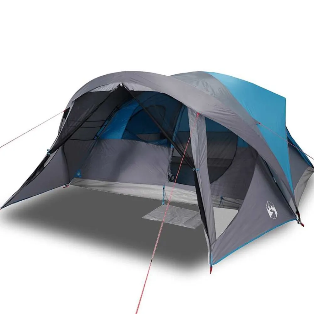 vidaXL Tienda de campaña familiar para 6 personas impermeable Azul Best