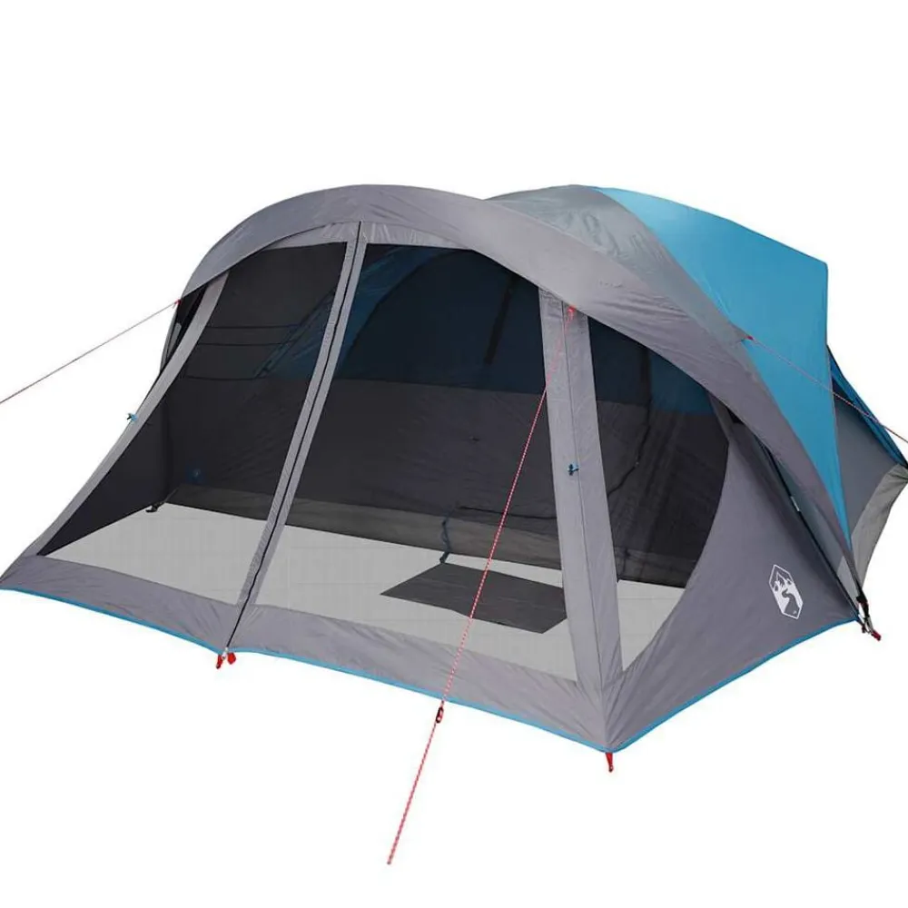 vidaXL Tienda de campaña familiar para 6 personas impermeable Azul Best