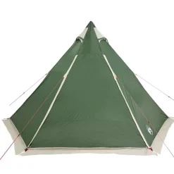 vidaXL Tienda de campaña familiar tipi 6 personas impermeable Verde Hot