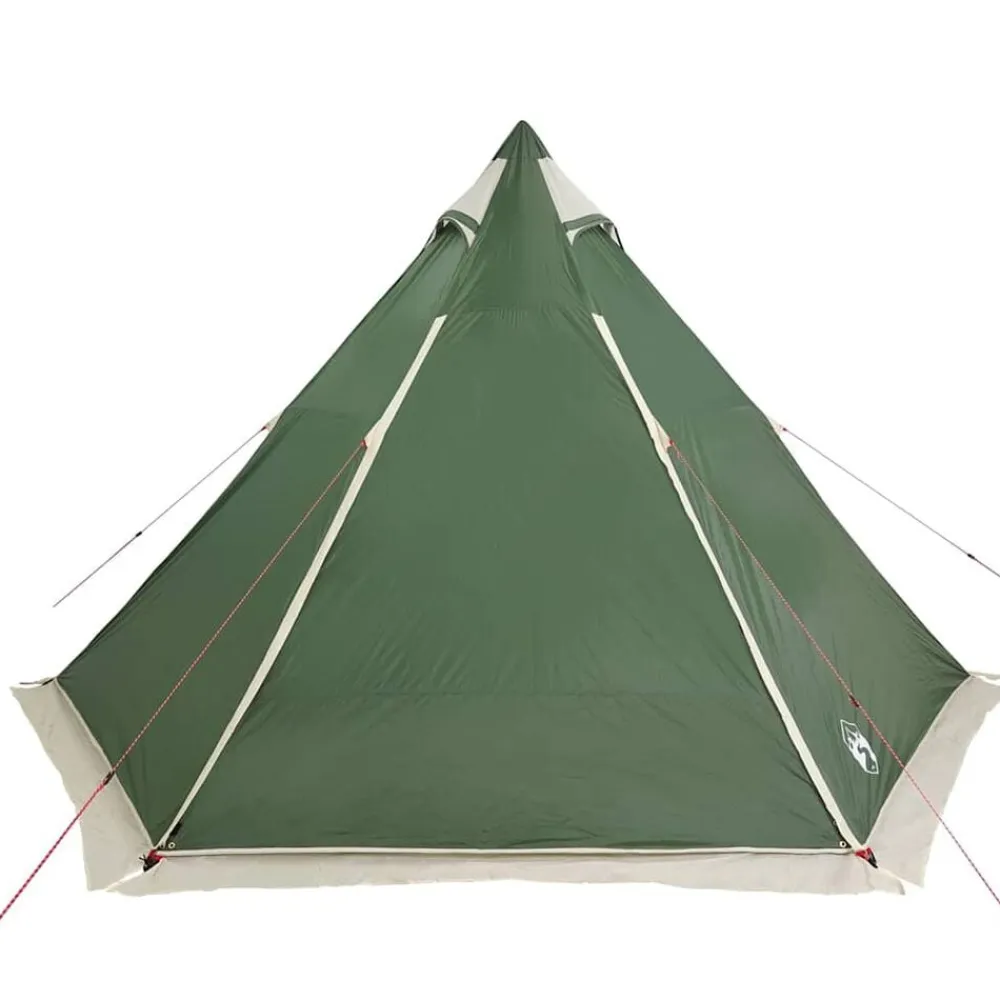 vidaXL Tienda de campaña familiar tipi 6 personas impermeable Verde Hot
