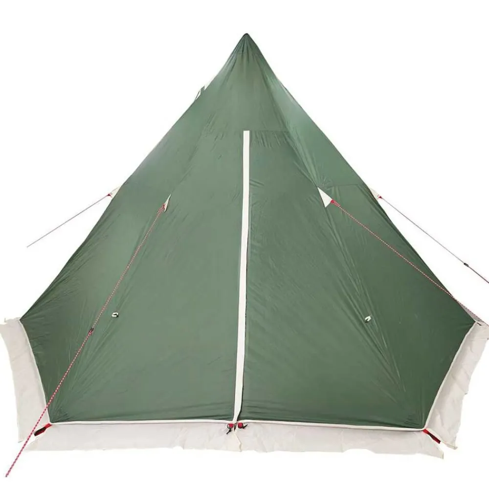 vidaXL Tienda de campaña familiar tipi 6 personas impermeable Verde Hot