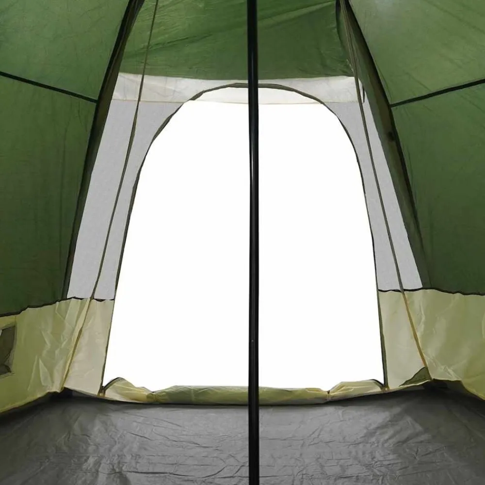 vidaXL Tienda de campaña familiar tipi 6 personas impermeable Verde Hot