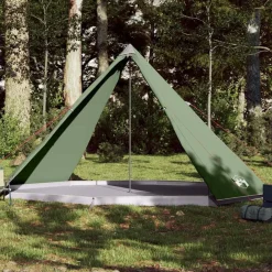 vidaXL Tienda de campaña familiar tipi 8 personas impermeable Verde New