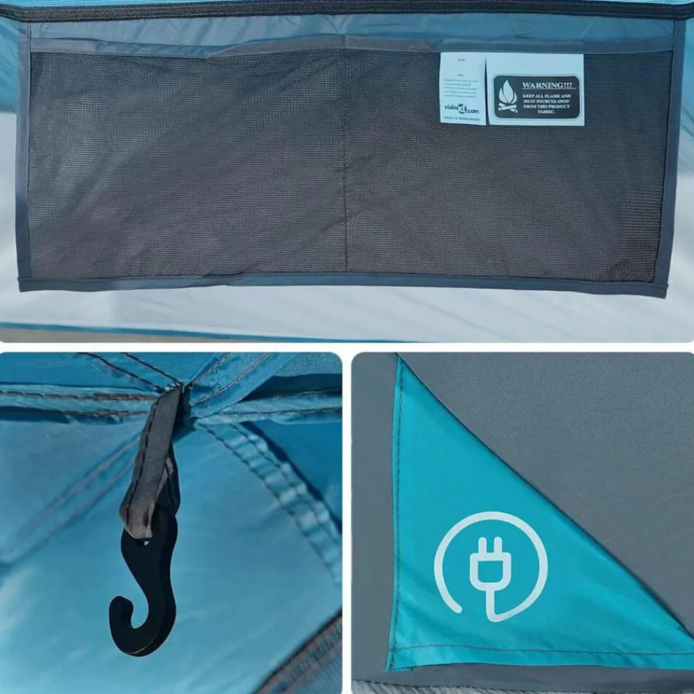 vidaXL Actividades Al Aire Libre-Tienda de campaña familiar tipi 8 personas impermeable