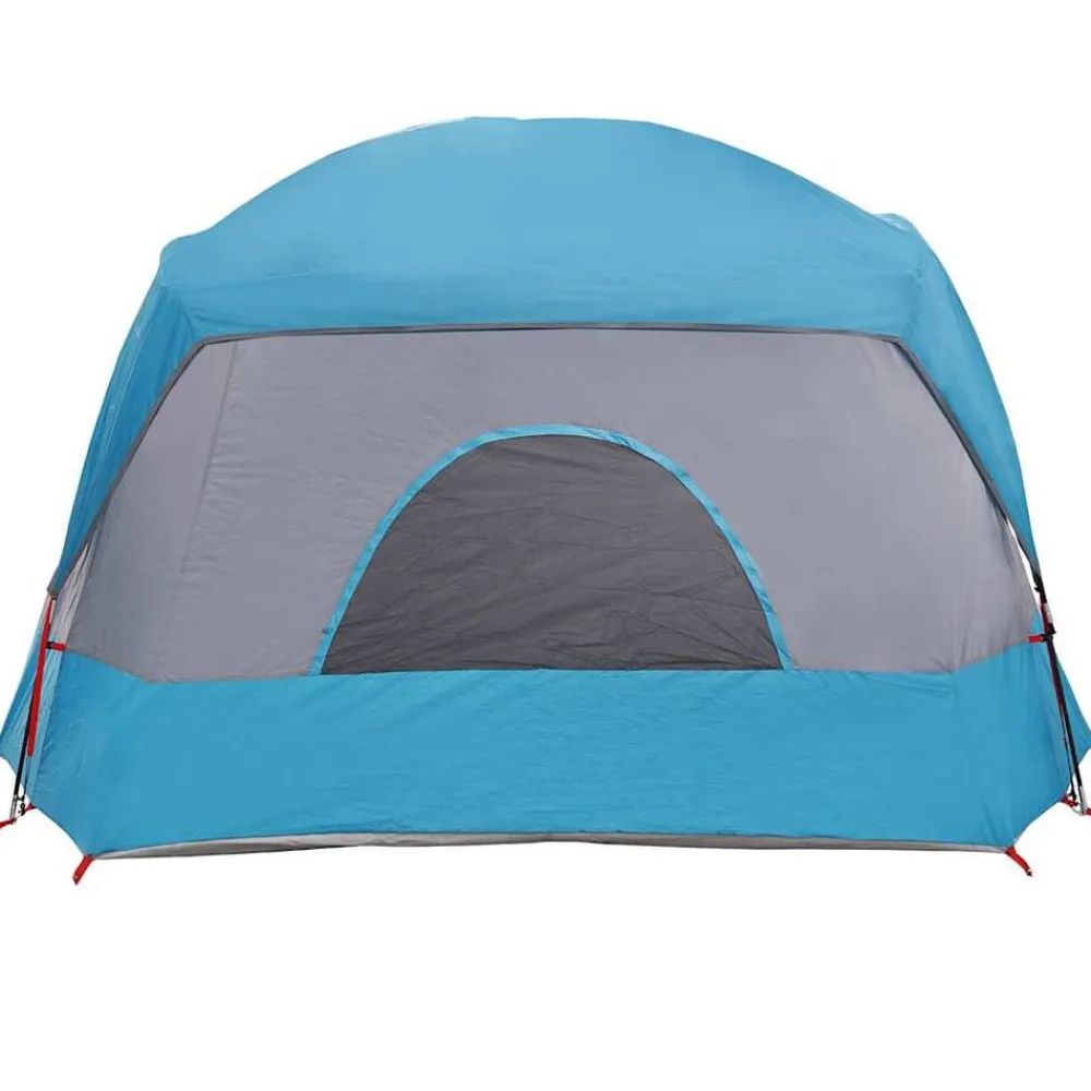 vidaXL Tienda de campaña familiar para 6 personas impermeable Azul Discount