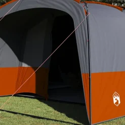 vidaXL Tienda de campaña familiar de 12 personas Gris y naranja New