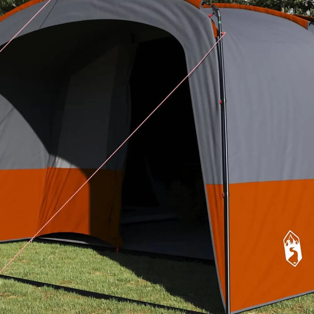 vidaXL Tienda de campaña familiar de 12 personas Gris y naranja New