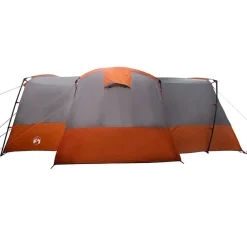 vidaXL Tienda de campaña familiar de 12 personas Gris y naranja New