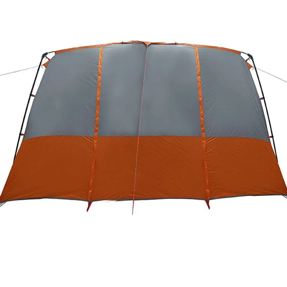 vidaXL Tienda de campaña familiar de 12 personas Gris y naranja New