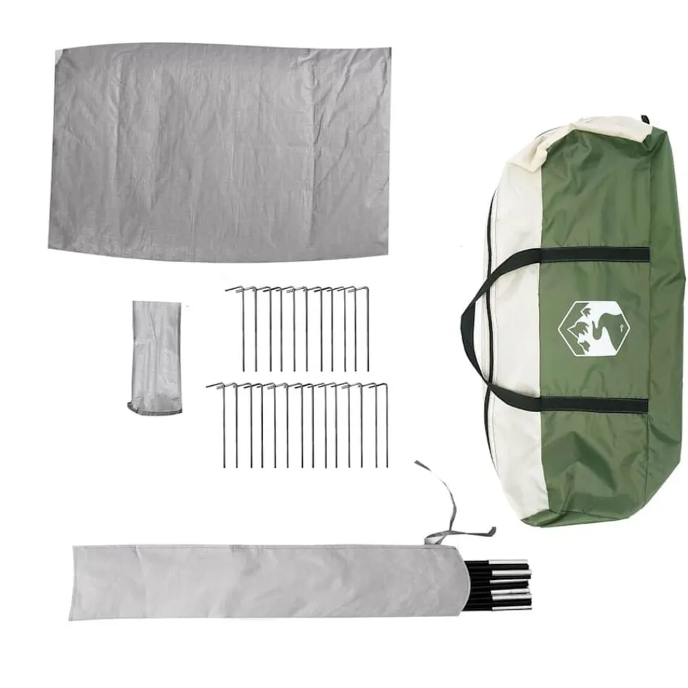 vidaXL Tienda de campaña familiar tipi 6 personas impermeable Verde Best