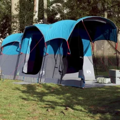 vidaXL Tienda de campaña familiar túnel 8 personas impermeable Azul