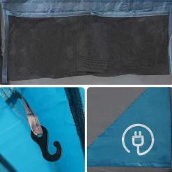 vidaXL Tienda de campaña familiar túnel 8 personas impermeable Azul