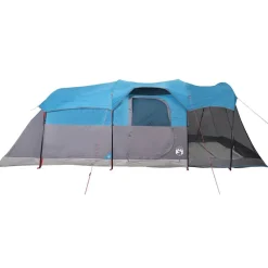 vidaXL Tienda de campaña familiar túnel 8 personas impermeable Azul