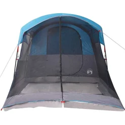 vidaXL Tienda de campaña familiar túnel 8 personas impermeable Azul