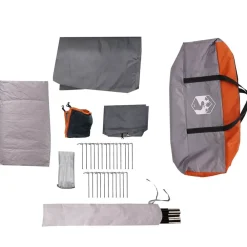 vidaXL Actividades Al Aire Libre-Tienda de campaña familiar iglú 11 personas impermeable naranja