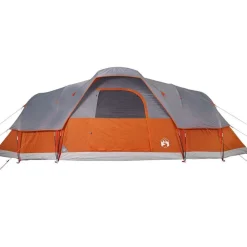 vidaXL Actividades Al Aire Libre-Tienda de campaña familiar iglú 11 personas impermeable naranja