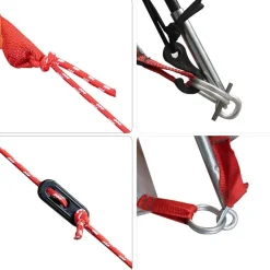 vidaXL Tienda de campaña familiar iglú 12 personas impermeable naranja Gris y naranja Clearance