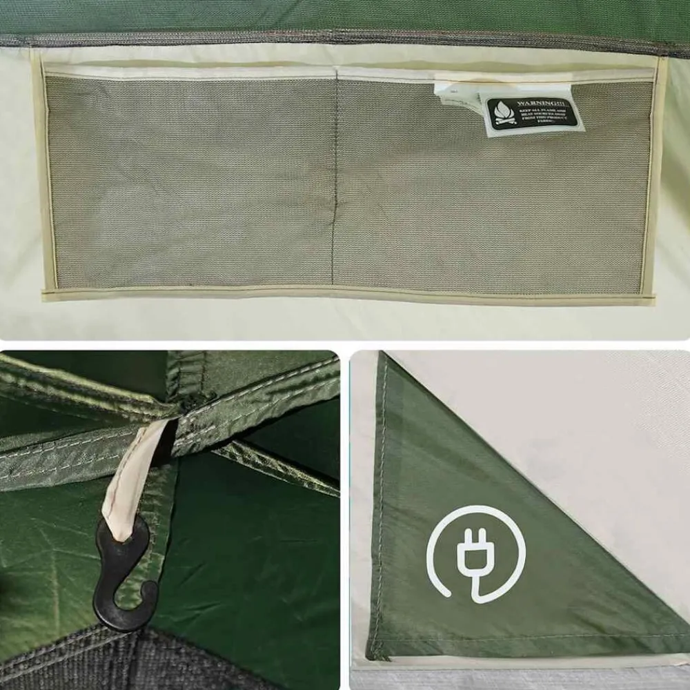 vidaXL Actividades Al Aire Libre-Tienda de campaña familiar tipi 8 personas impermeable