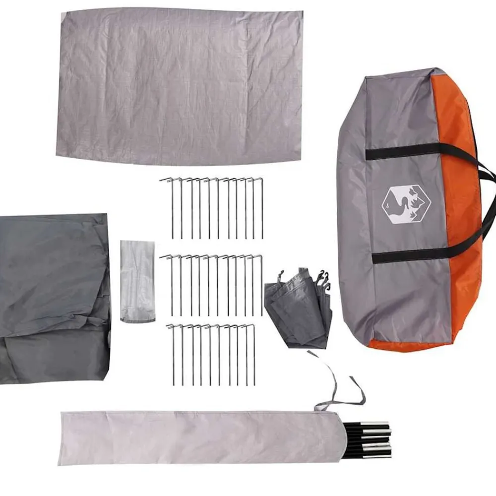 vidaXL Tienda de campaña familiar para 6 personas impermeable Gris Outlet