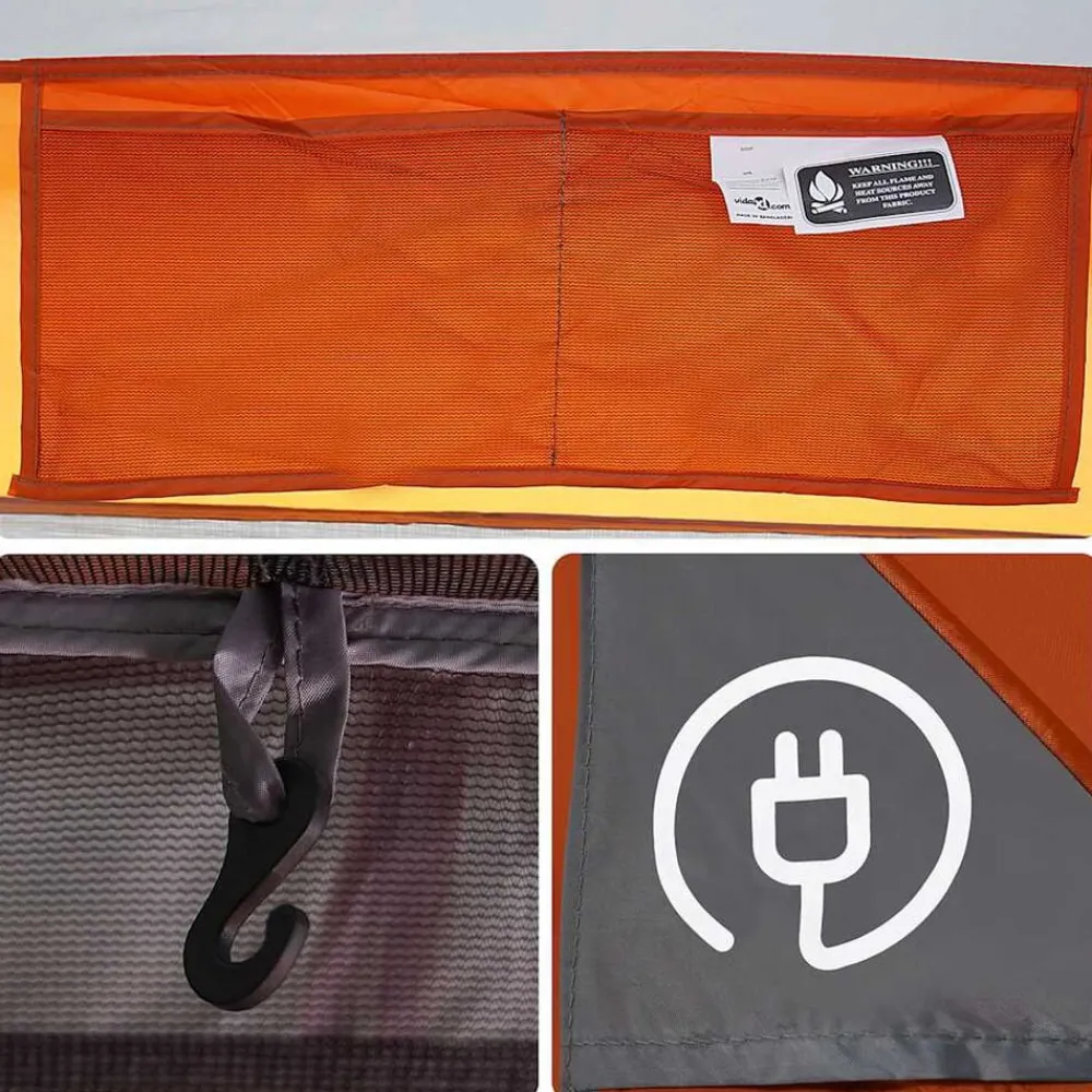 vidaXL Tienda de campaña familiar para 6 personas impermeable Gris Outlet
