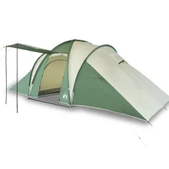 vidaXL Tienda de campaña familiar iglú 6 personas impermeable Verde New