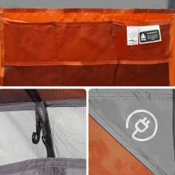 vidaXL Actividades Al Aire Libre-Tienda de campaña familiar túnel 16 personas impermeable