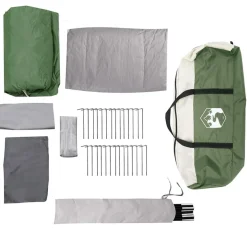 vidaXL Actividades Al Aire Libre-Tienda de campaña familiar túnel 8 personas impermeable