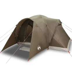 vidaXL Tienda de campaña familiar iglú 6 personas impermeable marrón Marrón