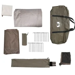 vidaXL Tienda de campaña familiar iglú 6 personas impermeable marrón Marr&oacute;n