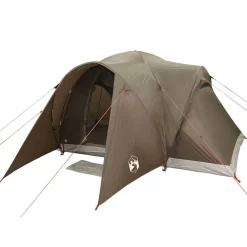 vidaXL Tienda de campaña familiar iglú 6 personas impermeable marrón Marr&oacute;n